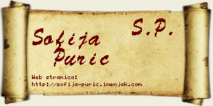 Sofija Purić vizit kartica